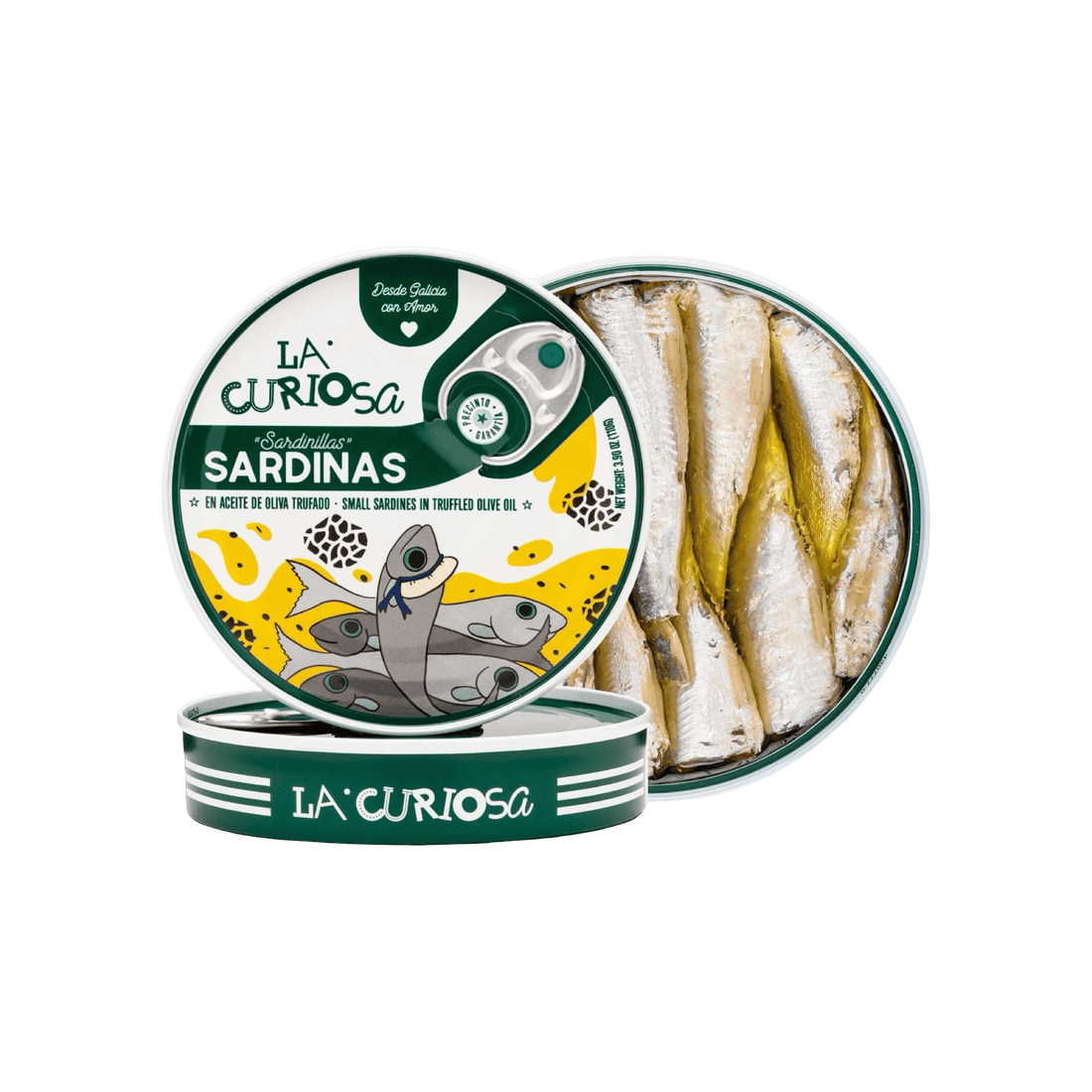 La Curiosa Sardines in Truffle Olive Oil — Galician Small Sardines